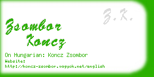 zsombor koncz business card